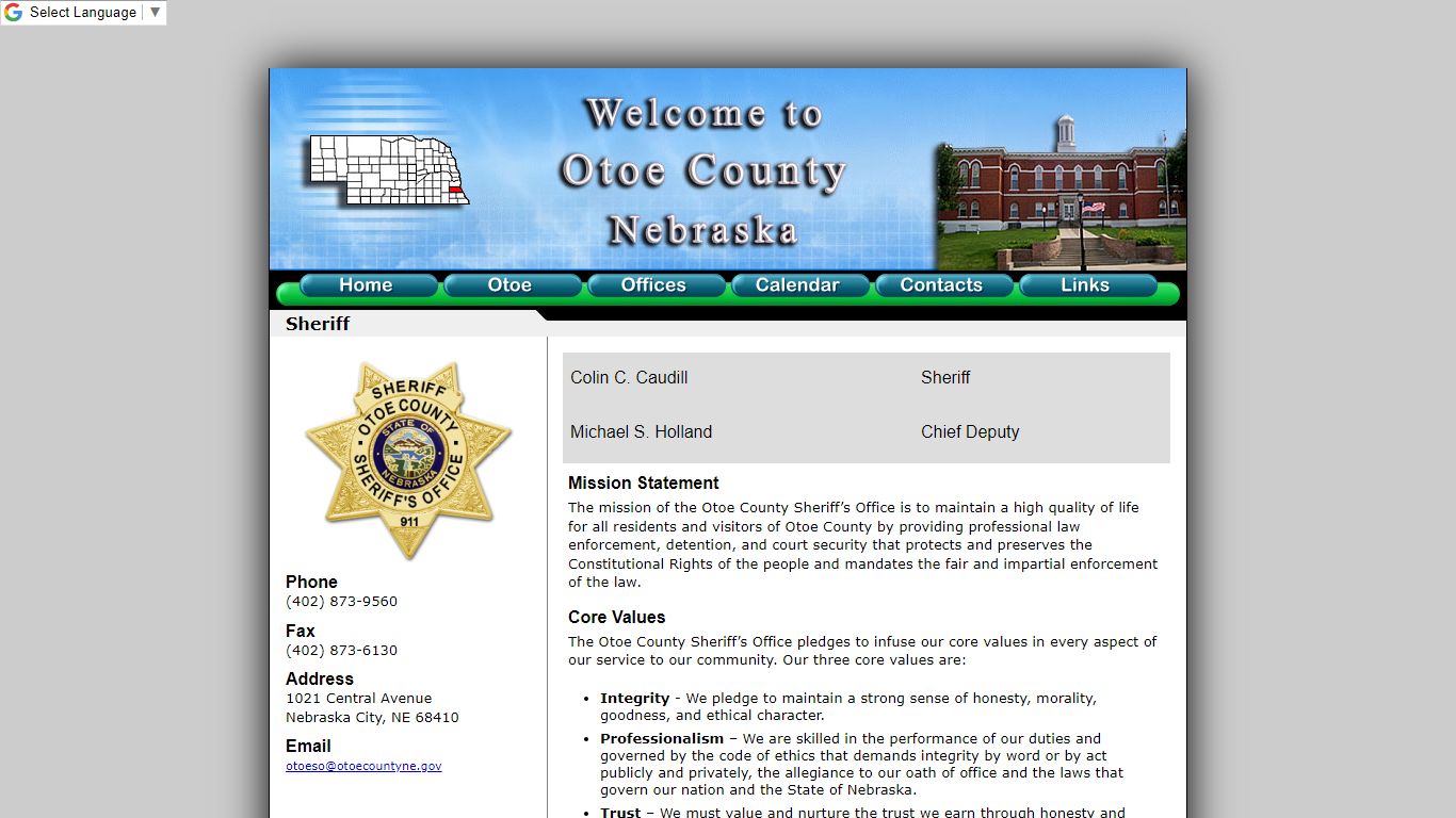 Otoe County Sheriff
